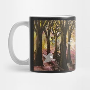 Haunted forest in Yellow and Pink Mug